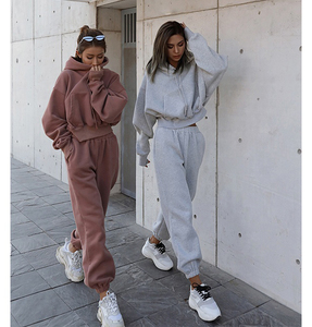 2 pieza para mujer <span class=keywords><strong>Conjunto</strong></span> <span class=keywords><strong>de</strong></span> sudadera con capucha y joggers <span class=keywords><strong>de</strong></span> <span class=keywords><strong>conjunto</strong></span> correr al aire libre en blanco chándal - Product Image 3