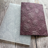 Cetakan Emboss Plastik 3D Bertekstur Relief Motif Bunga dan Kacang Polong Tema DIY Bahan Template Jurnal