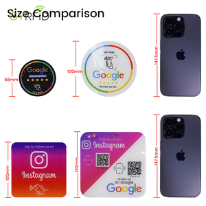 Không thấm nước 100 mét NFC xã hội phương tiện truyền thông thẻ <span class=keywords><strong>Google</strong></span> đánh giá Kết nối tấm NFC bảng Acrylic Sticker - Product Image 6