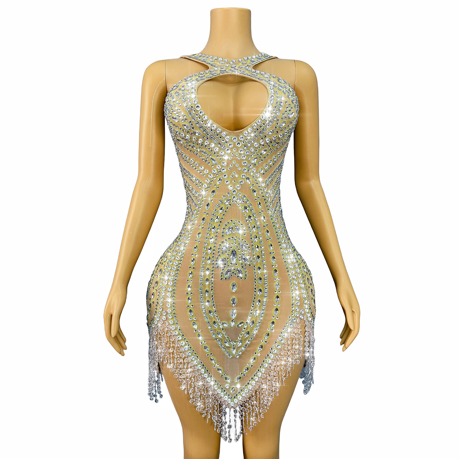 white christmas dresses Midi Tulle Cocktail Dress with Removable Sleeves EU32 / Ash main image 1