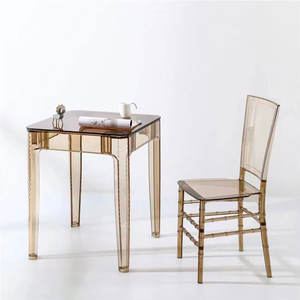 New Arrival Clear Chairs Wholesale Crystal <strong>Resin</strong> Plastic Event Wedding Chair and <strong>Table</strong> - Product Image 2