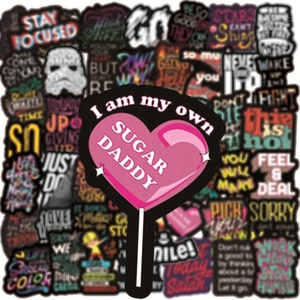 สติกเกอร์คำศัพท์<span class=keywords><strong>ภาษา</strong></span>อังกฤษสีเข้มหลากสี 50 ชิ้น สำหรับตกแต่งสมุดภาพเด็กผู้หญิง ตกแต่ง DIY กราฟฟิตี โทรศัพท์ และกระดาษ - Product Image 2