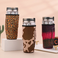 Porte-bouteille isotherme en néoprène personnalisé pour boissons, bière, eau, 30 oz, avec poignée, en matériau de plongée