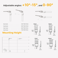 Lampadaire intelligent LED 50W 55 Watt étanche IP66 pour une utilisation sur route avec une garantie d'alimentation en courant alternatif de 5 ans