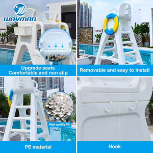 <span class=keywords><strong>Chaise</strong></span>-échelle de sauveteur DAVEY en plastique de haute qualité, tour de sauvetage pour piscines pour enfants, installation facile - Product Image 5