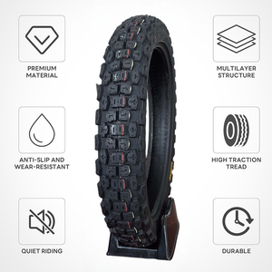 Neumáticos de motocicleta de alta resistencia 410-18 T182 personalizados de fábrica, neumáticos de rally con tracción mejorada para cruces en ravines empinados - Product Image 2