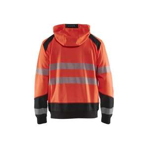 Blaklader-354625285599L สเวตเตอร์มีฮู้ด Hi-Vis สีแดง/ดำ-7330509623336ชุดทำงาน HI-VIS - Product Image 2