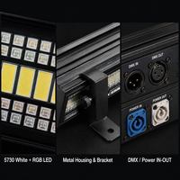 Projecteur Stroboscopique 720 LED 48+24 Segments DMX512 RGBW pour Scène, Effet de Chasse Lumineuse, DJ, Fête, Concert, Bar, Disco, 300W, Dimmable, Suspendu