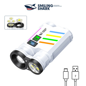 ไฟฉาย LED รูปฉลามยิ้มแบบชาร์จไฟได้ กันน้ำ ใช้ในกรณีฉุกเฉิน พร้อมโหมด SOS และฟังก์ชั่นซูม - Product Image 4