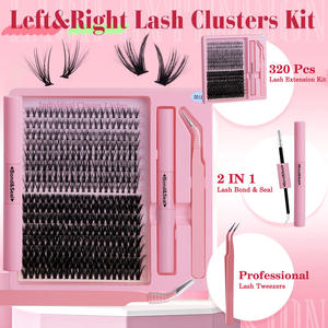 Mixed Procurement Low Price High Quality Fluffy Individual Clusters Lashes Artificial Natural DIY <b>Eyelash</b> <b>Extension</b> Lash <b>Kit</b> - Product Image 2