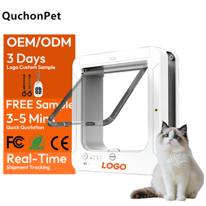 Porte automatique intelligente pour animaux de compagnie, avec capteur RFID à <span class=keywords><strong>puce</strong></span> microchip OEM personnalisé, étanche, pour usage intérieur et extérieur - Product Image 1