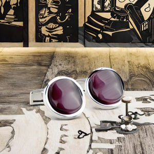 Boutons de manchette en <span class=keywords><strong>pierre</strong></span> d'agate pour hommes élégants pince à cravate accessoire de chemise de costume personnalisé pour les fêtes de mariage anniversaires cadeau d'anniversaire à la mode - Product Image 6