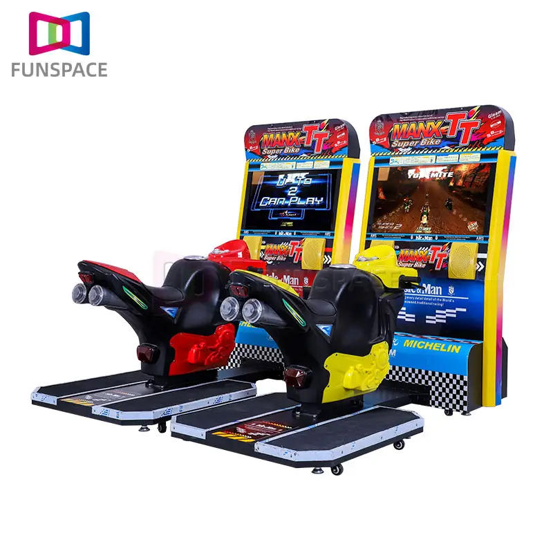 Machine de jeu de course de moto d'arcade à pièces de monnaie pour salle de jeu