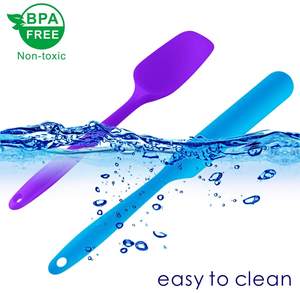 Espátula de silicona antiadherente, resistente al calor, colorida, para cocina, hornear, mezclar, sin BPA, apta para lavavajillas, 9 piezas - Product Image 5