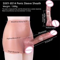 SXXY Arnés de cinturón con dildo para hombre, bragas con dildo, funda hueca para alargar el pene, juguete sexual para hombre, venta al por mayor