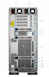 PowerEdge T550 เซิร์ฟเวอร์แบบทาวเวอร์ รองรับไดรฟ์ SAS/SATA ขนาด 3.5 นิ้ว 8 ช่อง  พร้อมโปรเซสเซอร์ Xeon Scalable รุ่นที่ 3 แบบ Dual Socket - Product Image 2