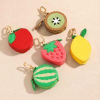 Porte-monnaie mini en cuir PU personnalisé en forme de pastèque, avec fermeture éclair, pendentif pour sac, porte-clés, petit portefeuille, breloque pour femme