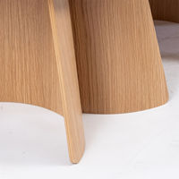 ATWOKA Moderne Minimalistische Beistelltisch-Set aus Massivholz, Rund, Multifunktional für Kleine Wohnräume