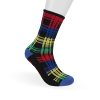 Chaussettes de sport unisexes en coton éponge à carreaux colorés personnalisées pour jeunes, avec bande en caoutchouc pour la voûte plantaire, de haute qualité, pour l'entraînement, vente en gros