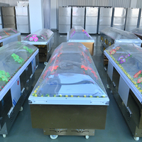 Ataúd de exhibición mortuoria de alta resistencia con cubierta transparente de cristal y unidad de enfriamiento directo para servicios funerarios profesionales