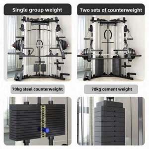 High Quality Multifunction Gym Strength Smith Machine Squat <b>Half</b> Power <b>Rack</b> Hot Steel Fitness Gym Equipment - Product Image 5