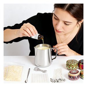 Kits de fabrication de bougies DIY en cire d'abeille, boîte en étain blanche, coffret cadeau, aromathérapie naturelle, décoration intérieure, boutique, gamme saisonnière - Product Image 3