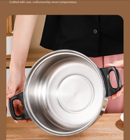 Ensemble de casseroles en acier inoxydable : Ensemble de 6 pièces pour la maison (casserole, casserole à lait, poêle, bouilloire) Cadeau de cuisine