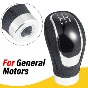 Universal Car Gear <b>Shift</b> <b>Knob</b> Manual Transmission Leather Stitched Ergonomic Design Black Red Line - Product Image 4