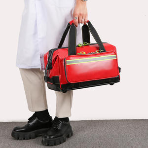 Borsa per traumi medici borse per pronto soccorso borsa medica vuota con divisori rimovibili ideale per infermiere fisioterapisti medici rossi - Product Image 4