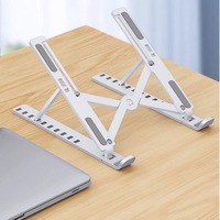 Support d'ordinateur portable en aluminium Riser Ergonomique pour ordinateur portable Ascenseur pour bureau Support en métal Compatible avec 10 à 15.6 pouces