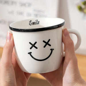 Mug en céramique avec poignée à motifs d'émoticônes créatives et originales, réutilisable, compatible lave-vaisselle et micro-ondes, pour le bureau, la maison et le café - Product Image 2