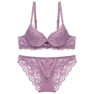 Devenir un fournisseur Vente en gros de haute qualité Lovely Girls Cute Underwire Push up Lace Bra <span class=keywords><strong>and</strong></span> Panty Set for Wome - Product Image 1