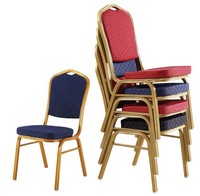 Chaise de banquet pliable à cadre en acier rembourrée, design moderne, usage commercial, origine Chine, hôtels, restaurants