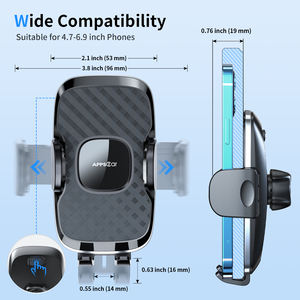 Держатель для телефона в машину APPS2Car с гибкой присоской и вращением на 360 градусов, подставка 2-в-1 для смартфонов 4,7-6,8 дюймов - Product Image 5