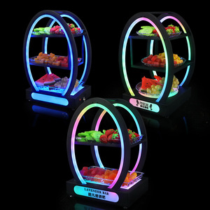 Bandeja de frutas iluminada de 3 niveles Phebe Glowing, bandeja de aperitivos con luz LED para bares, KTV, discotecas, fiestas. - Product Image 2