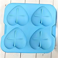 Moule à glaçons en silicone en forme de grand cœur, 8 cavités, cœurs d'amour à fonte lente pour bourbon et cocktails