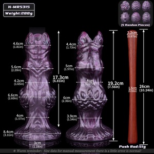 Monster Ovipositor <b>Dildo</b> Silicone Push Eggs Intense Orgasm Versatile Hollow <b>Dildo</b> Vagina Trainer for Submission Kink Exploration - Product Image 6