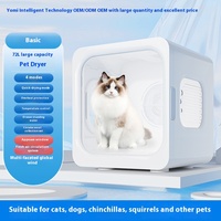 Modèle de base Boîte de séchage intelligente pour animaux de compagnie Système de séchage des cheveux de luxe entièrement automatique Chiens Toilettage à faible bruit Salle de bain pour animaux de compagnie Plastique