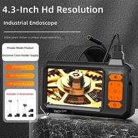 Nouvel Endoscope Industriel 4,3 Pouces avec Écran IPS 1080P HD IP67, Caméra Portative pour Conduites Automobiles 8mm, Angle de Vision de 70 Degrés