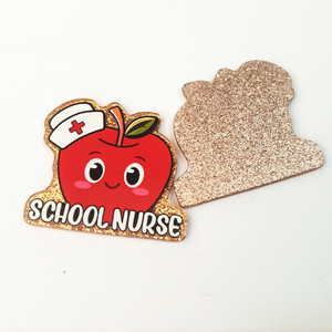 Porte-badge en acrylique personnalisé avec paillettes, <span class=keywords><strong>lettres</strong></span> médicales, pour étudiants, infirmières, personnel de soins, sans porte-badge - Product Image 3