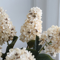 BL-8359 Fleurs artificielles d'hortensia européennes longues 83 cm à tige unique, broderie fragmentée, haute qualité, Fête des Mères, Saint-Valentin
