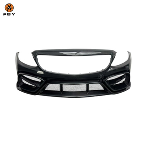 Paraurti Anteriore in Fibra di Carbonio Stile IMP per Mercedes Benz Classe <span class=keywords><strong>C</strong></span> <span class=keywords><strong>W205</strong></span> C63 C63S <span class=keywords><strong>AMG</strong></span> 2015-2021, Kit Carrozzeria - Product Image 3