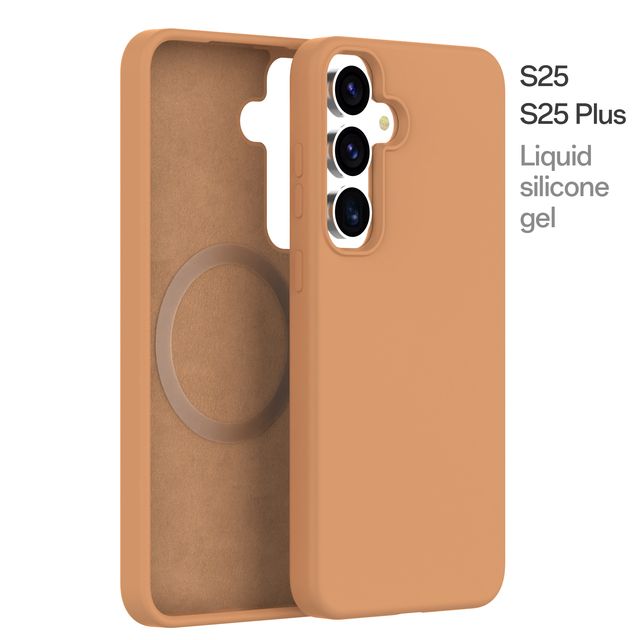 Soonleader Colorful Liquid Silicone Magnetic Cellphone Cover for Samsung S25 Custom Logo Phone Case with Magnet