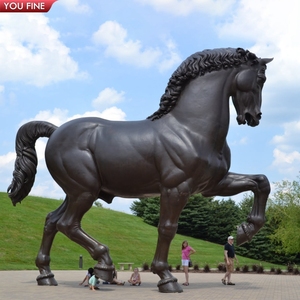 YOUFINE - Escultura de Caballo de Bronce Grande, Estatua de Hembra en Postura de Montar, para Decoración de Entrada de Mansión y Propiedad Rural - Product Image 2