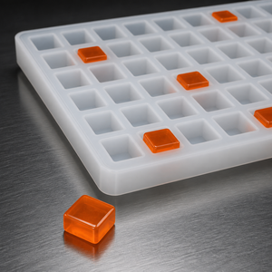 Grand moule carré en silicone pour bonbons gélifiés, plateau de dépose commercial à cavités profondes en platine de qualité alimentaire, vente en gros OEM personnalisée - Product Image 3