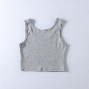 Canotte in cotone 100% senza maniche all'ingrosso Sexy all'ingrosso sfuso <span class=keywords><strong>canottiere</strong></span> tinta unita <span class=keywords><strong>canottiere</strong></span> nere <span class=keywords><strong>con</strong></span> il tuo logo - Product Image 3