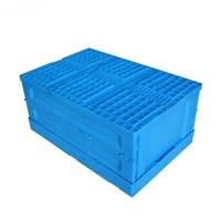 Bacs fourre-tout de pile de stockage logistique robuste caisse mobile en plastique avec couvercle Rectangle mur solide grande boîte