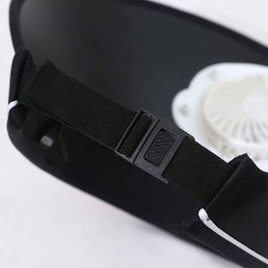 Sombrero de Paja de Ala Ancha con Ventilador Solar y USB para Mujer, Protección UV, 3 Niveles de Velocidad Ajustables, Hebilla Elástica - Product Image 4