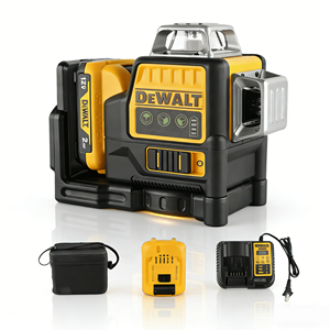Лазерный нивелир DeWalt DW089LG 12В, литий-ионный, самовыравнивающийся, 360° °   Горизонтальные и вертикальные зеленые линии, покрытие с трех сторон - Product Image 1