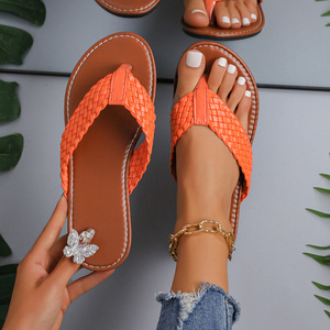 Chanclas de moda de talla grande, nueva versión coreana de verano 2024, sandalias tejidas con diseño de pez, frescas para mujer, Lz Wholesale231 231 - Product Image 2
